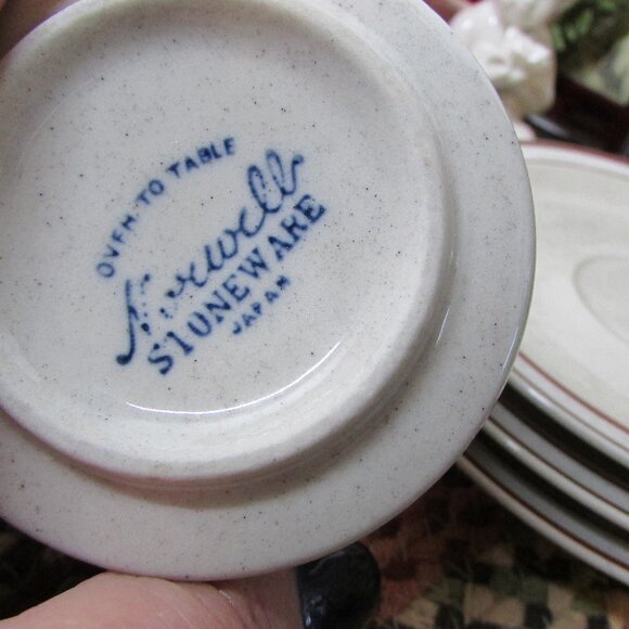 Set of 3 Otagiri Prado Stoneware Cups / Saucers Mid-Century Modern Kitchen Decor - Picture 10 of 12